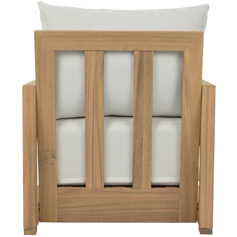 Safavieh Jackson Wood Armchair  in Oak / Ivory