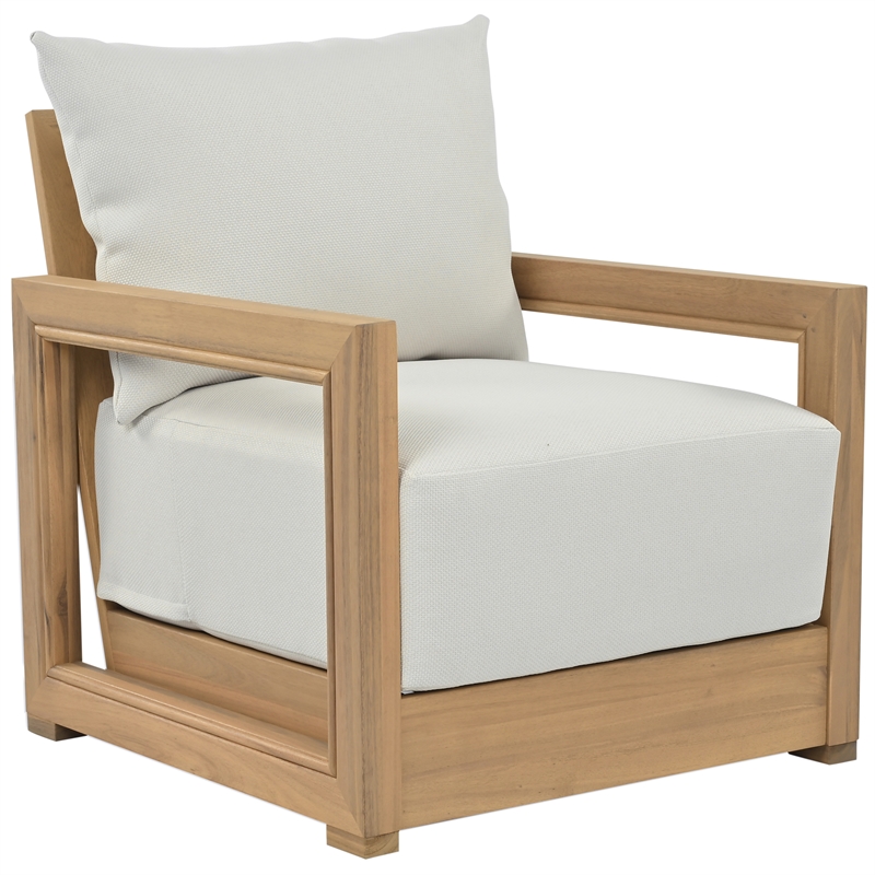 Safavieh Jackson Wood Armchair  in Oak / Ivory