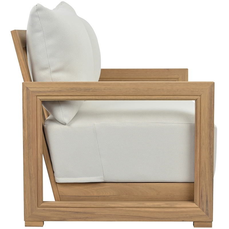 Safavieh Jackson Wood 2 Seater Sofa in Oak / Ivory