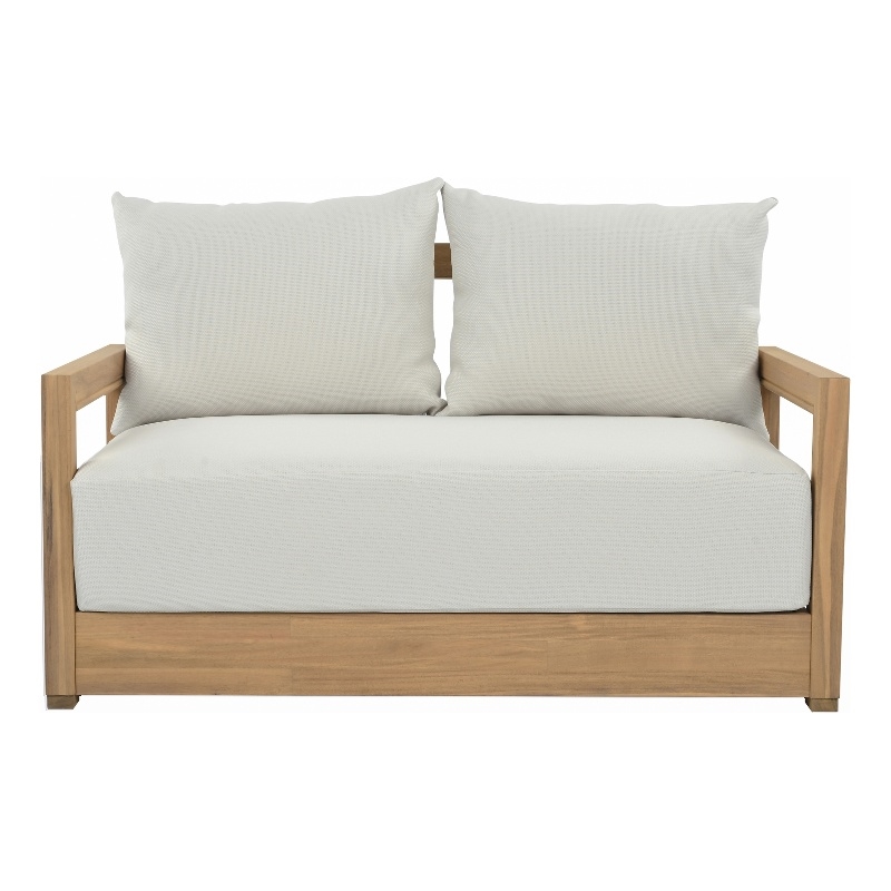 Safavieh Jackson Wood 2 Seater Sofa in Oak / Ivory