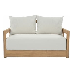Safavieh Jackson Wood 2 Seater Sofa in Oak / Ivory