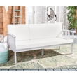 Safavieh Finnick Wood Outdoor Bench in Gray / Beige