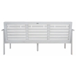Safavieh Finnick Wood Outdoor Bench in Gray / Beige