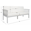 Safavieh Finnick Wood Outdoor Bench in Gray / Beige