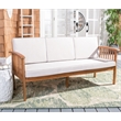 Safavieh Finnick Wood Outdoor Bench in Natural / Light Gray