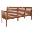 Safavieh Finnick Wood Outdoor Bench in Natural / Light Gray