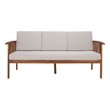 Safavieh Finnick Wood Outdoor Bench in Natural / Light Gray