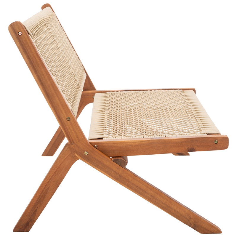 Safavieh Kobina Wood Outdoor Bench in Natural / Natural