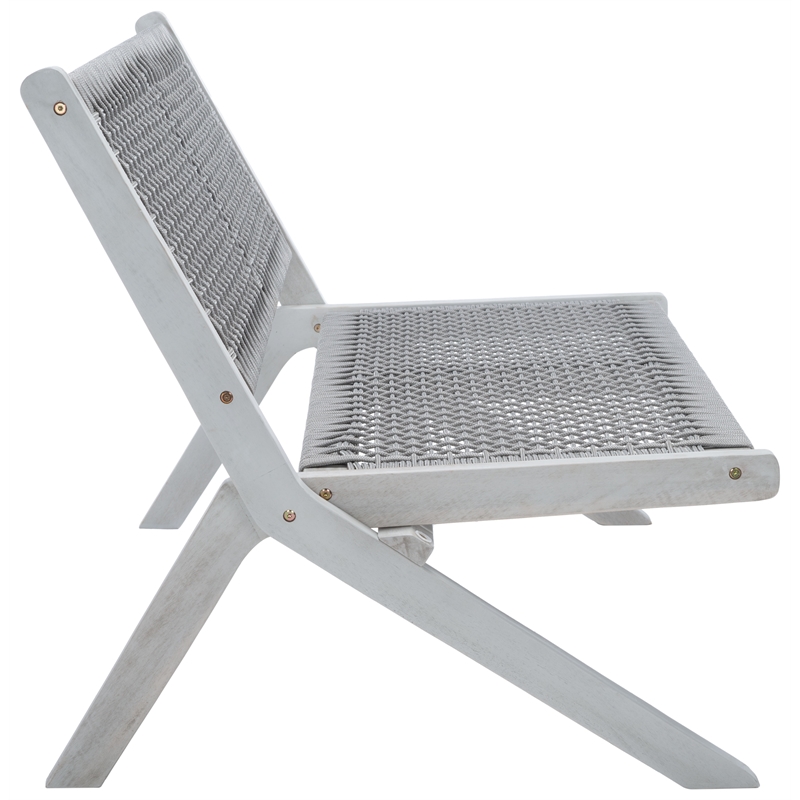 Safavieh Kobina Wood Outdoor Bench in Gray / Gray