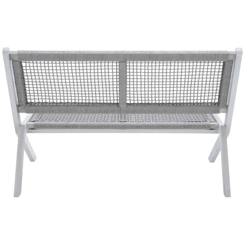 Safavieh Kobina Wood Outdoor Bench in Gray / Gray