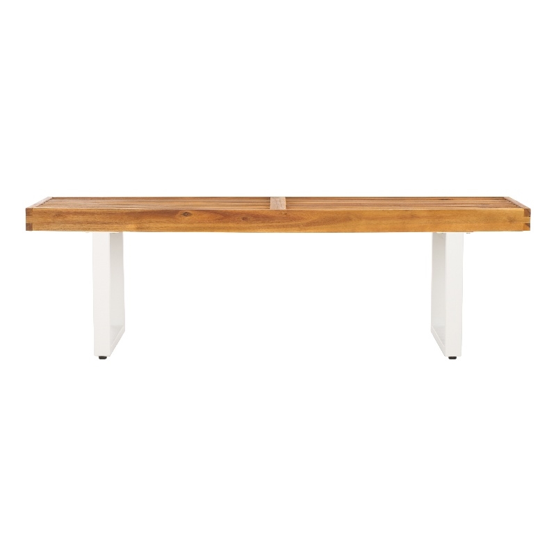 Safavieh Monti Wood Bench in Natural / White