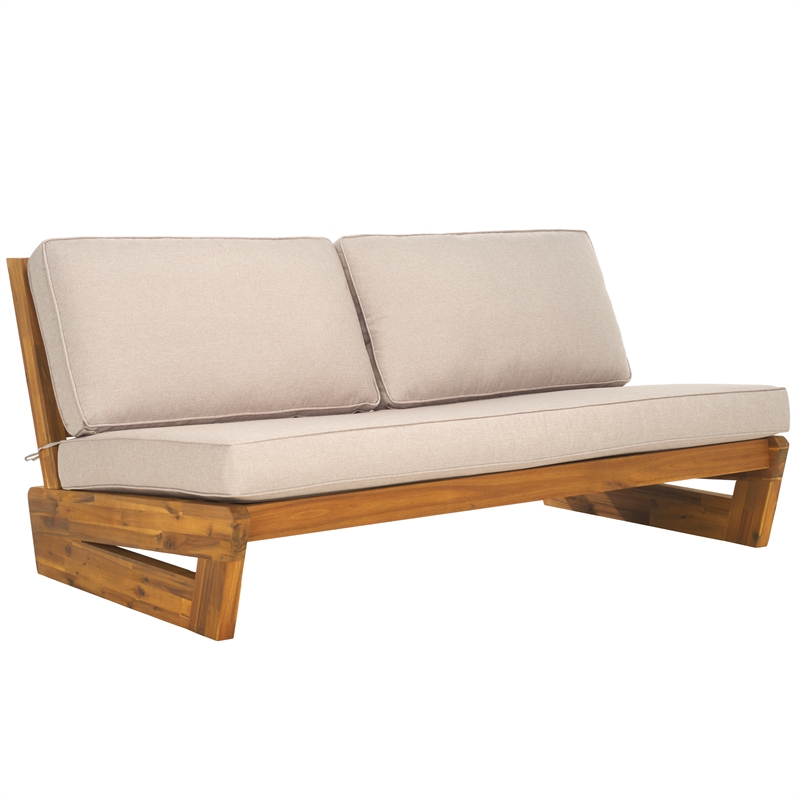 Safavieh ChesterWood  2 Seater Sofa in Natural / Light Gray