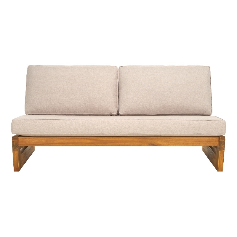 Safavieh ChesterWood  2 Seater Sofa in Natural / Light Gray