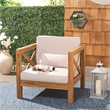 Safavieh Crewe Wood Chair in Natural / Light Gray