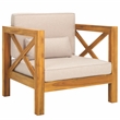 Safavieh Crewe Wood Chair in Natural / Light Gray