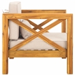 Safavieh Crewe Wood Chair in Natural / Light Gray