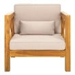Safavieh Crewe Wood Chair in Natural / Light Gray