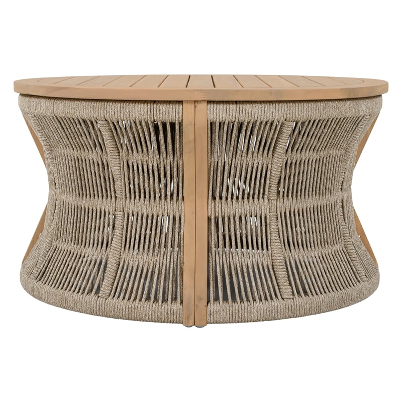 Safavieh Bella Wood Coffee Table in Oak / Taupe