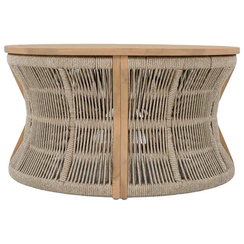 Safavieh Bella Wood Coffee Table in Oak / Taupe