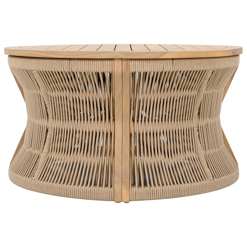 Safavieh Bella Wood Coffee Table in Oak / Ivory