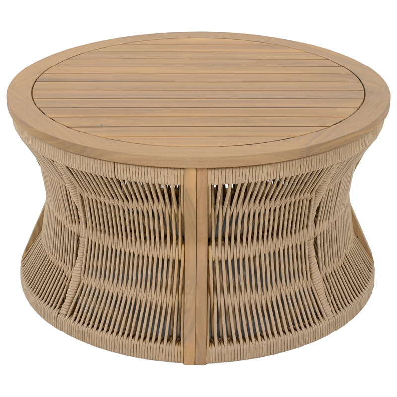 Safavieh Bella Wood Coffee Table in Oak / Ivory