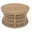 Safavieh Bella Wood Coffee Table in Oak / Ivory