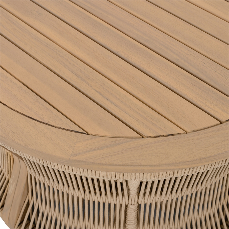 Safavieh Bella Wood Coffee Table in Oak / Ivory