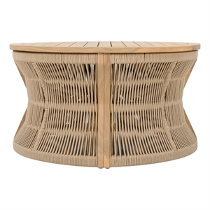 Safavieh Bella Wood Coffee Table in Oak / Ivory