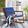 Safavieh Vernon Wood Rocking Chair in Natural / Navy
