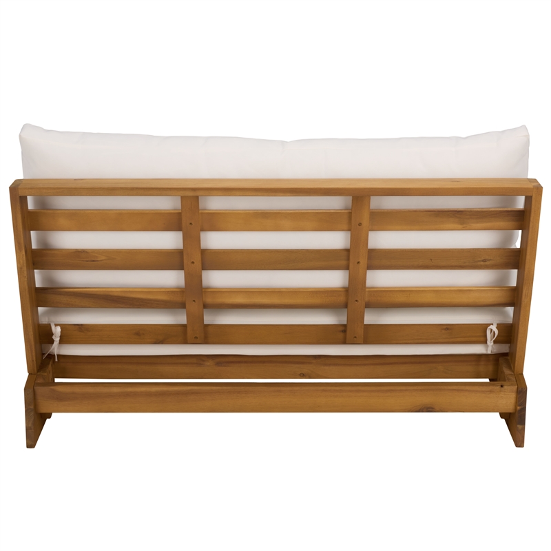 Safavieh Duncan Wood Sofa  in Natural / Beige