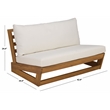 Safavieh Duncan Wood Sofa  in Natural / Beige