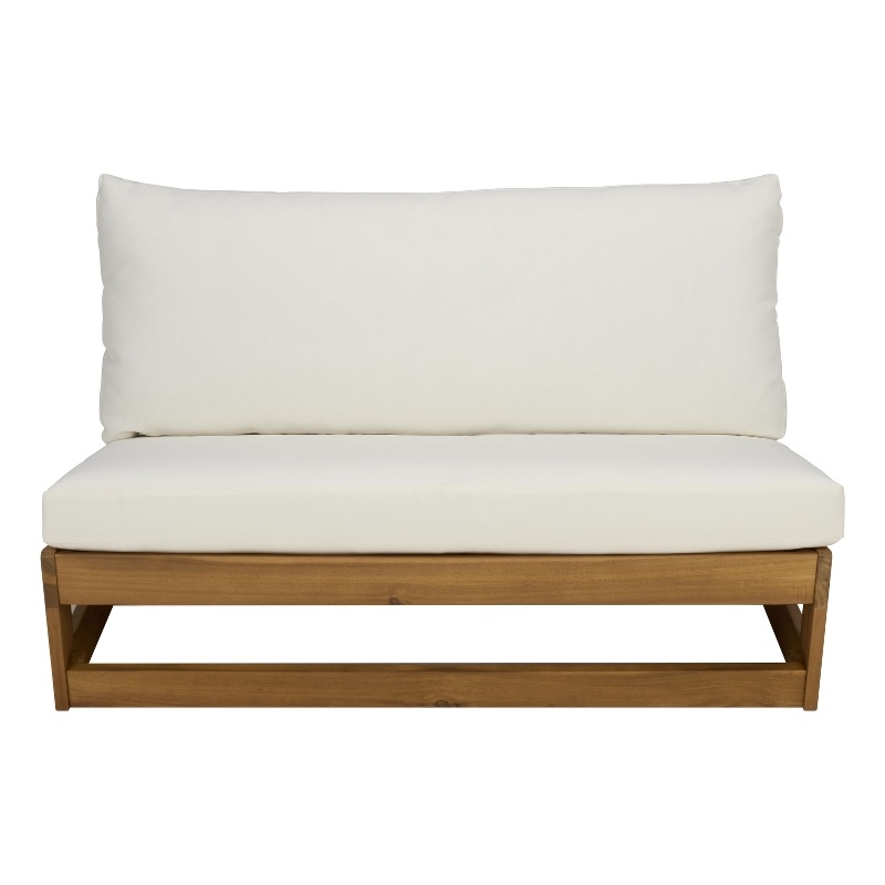 Safavieh Duncan Wood Sofa  in Natural / Beige