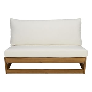 Safavieh Duncan Wood Sofa  in Natural / Beige