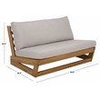 Safavieh Duncan Wood Sofa in Natural / Light Gray