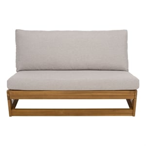 Safavieh Duncan Wood Sofa in Natural / Light Gray