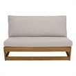 Safavieh Duncan Wood Sofa in Natural / Light Gray