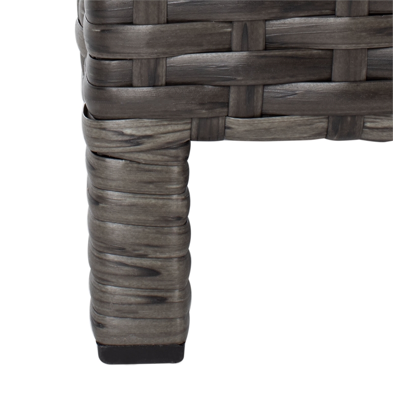 Safavieh Cadeo Wicker and Rattan Daybed in Gray / Brown / White