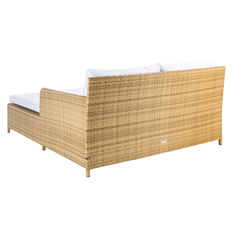 Safavieh Cadeo Wicker and Rattan Daybed in Natural / White
