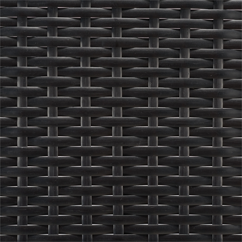 Safavieh Cadeo Wicker and Rattan Daybed in Black / Light Gray