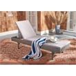 Safavieh Cam Wicker and Rattan Sunlounger in Gray / Gray