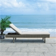 Safavieh Cam Wicker and Rattan Sunlounger in Gray / Gray