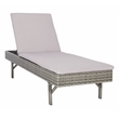 Safavieh Cam Wicker and Rattan Sunlounger in Gray / Gray