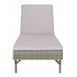 Safavieh Cam Wicker and Rattan Sunlounger in Gray / Gray