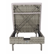 Safavieh Cam Wicker and Rattan Sunlounger in Gray / Gray