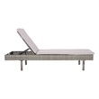 Safavieh Cam Wicker and Rattan Sunlounger in Gray / Gray
