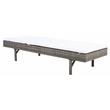 Safavieh Cam Wicker and Rattan Sunlounger in Gray / Brown / White