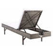 Safavieh Cam Wicker and Rattan Sunlounger in Gray / Brown / White