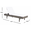 Safavieh Cam Wicker and Rattan Sunlounger in Gray / Brown / White