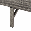 Safavieh Cam Wicker and Rattan Sunlounger in Gray / Brown / White
