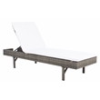 Safavieh Cam Wicker and Rattan Sunlounger in Gray / Brown / White